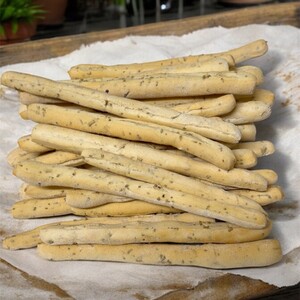 Grissini de alecrim, sal e azeite